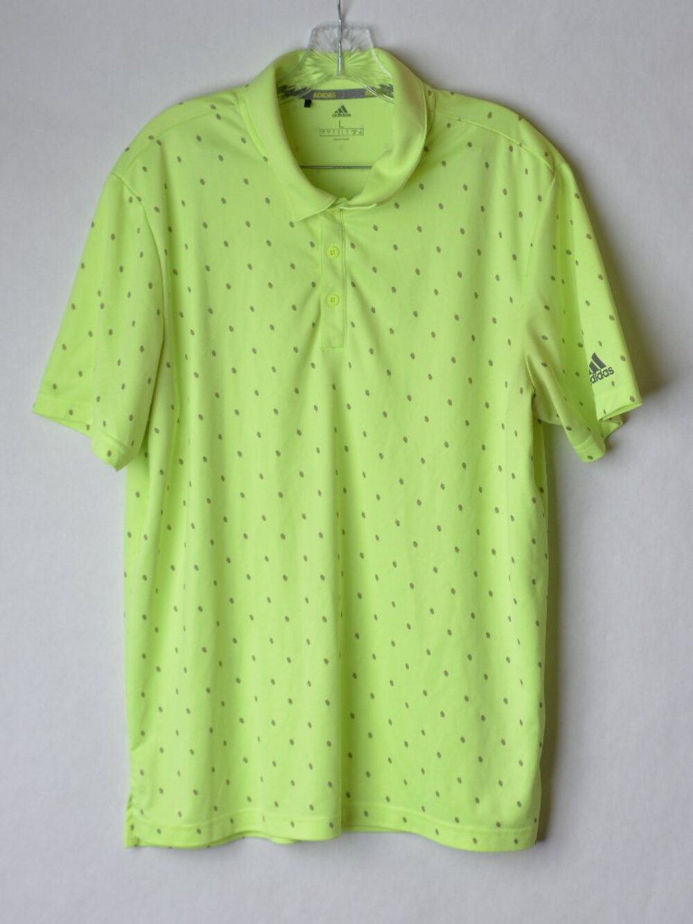 Adidas Mens Large Fluorescent Pine Cone AOP Polo Shirt